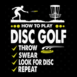 How To Play Disc Golf Svg, Sport Svg, Throw Svg,