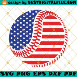 Baseball America Flag Svg, Sport Fan Svg, Baseball