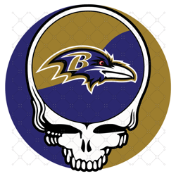 Baltimore Ravens Skull Svg, Sport Svg, Baltimore 1