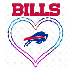 Buffalo Bills Heart Svg, Sport Svg, Buffalo Bill