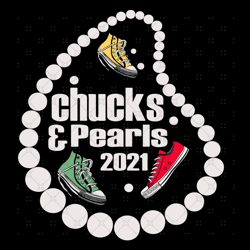 Chucks and Pearls 2021 Svg, Trending Svg, Chucks 1