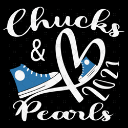 Chucks and Pearls Heart Svg, Trending Svg, Chuck