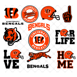 Cincinnati Bengals Bundle Logo Svg, Sport Svg, Log