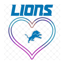 Detroit Lions Heart Svg, Sport Svg, Detroit Lion