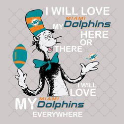 Dr Seuss Miami Dolphins Svg, Sport Svg, Football
