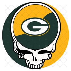 Green Bay Packers Skull Svg, Sport Svg, Green Ba 1