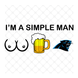 I Am Simple Man Carolina Panthers Svg, Sport Svg