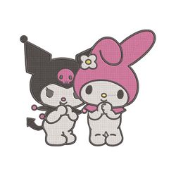 Melody Kuromi Embroidery, Embroidery File, Embroidery Design