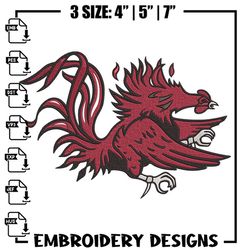 Gamecock mascot embroidery design, NCAA embroidery, Sport embroidery, logo sport embroidery,Embroidery