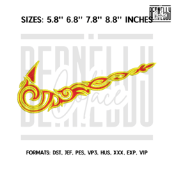 Flame Swoosh Embroidery Design, Machine embroidery 21