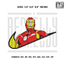 Iron Man Embroidery Design File Marvel Anime Embroidery Design Machi165