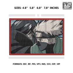 Kakashi and Itachi Embroidery Design File Pes, Anime design Naruto, 207