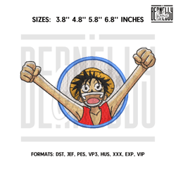 Monkey D Luffy Embroidery Design File, One Piece Anime109