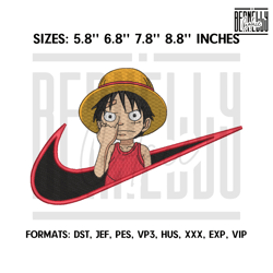 Monkey D Luffy Embroidery Design File, One Piece Anime117