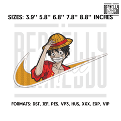 Monkey D Luffy Embroidery Design File, One Piece Anime119