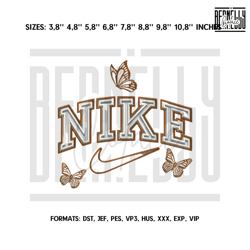 Nike Butterfly Embroidery design file pes Anime embro186