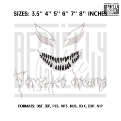 Scary Face Embroidery Design File, Machine Embroidery401