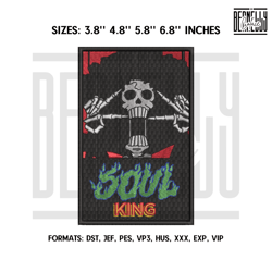 Soul King Embroidery Design File, Anime Em448