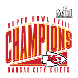 Super Bowl LVIII Champions Kansas City Chiefs Svg Digital File