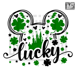 Lucky Mickey Head Disney Castle Svg Digital File