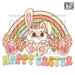 Happy Easter Bunny Rainbow Svg Digital File