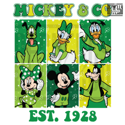 Retro Mickey And Co Est 1928 Patricks Day Svg Digital File