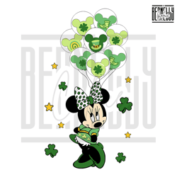 Minnie St Patricks Day Balloons Png Sublimation