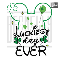 Disney Mouse Luckiest Day Ever Svg File