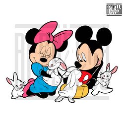 Mickey And Minnie Rabbit Easter Svg File