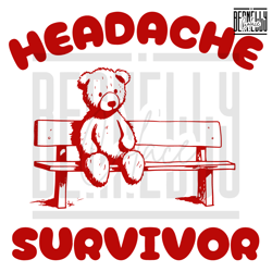Headache Survivor Funny Bear Svg File