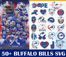 50 Buffalo Bills Svg Bundle, N F L Teams Svg, N F L svg, Football Svg, Sport bundle, Png, Jpg, Dxf