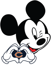 Mickey Loves Bears Svg, Sport Svg, Chicago Bears Svg, Disney Svg 1