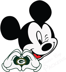 Mickey Loves Packers Svg, Sport Svg, Green Bay Packers Svg, Disney Svg