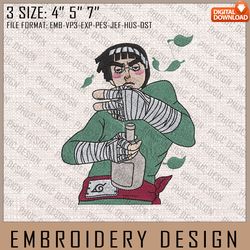 Rock Lee Embroidery Files, Naruto, Anime Inspired Embroidery Design, Machine Embroidery Design275
