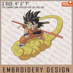 Son Goku Embroidery Files, Dragon Ball, Anime Inspired Embroidery Design, Machine Embroidery Design313