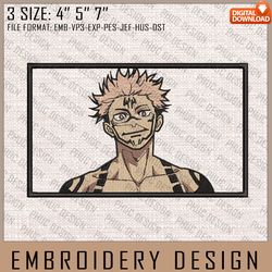 Sukuna Embroidery Files, Jujutsu Kaisen, Anime Inspired Embroidery Design, Machine Embroidery Design323