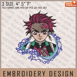 Tanjiro Embroidery Files, Demon Slayer, Anime Inspired Embroidery Design, Machine Embroidery Design 332