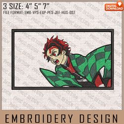 Tanjiro Embroidery Files, Demon Slayer, Anime Inspired Embroidery Design, Machine Embroidery Design 333