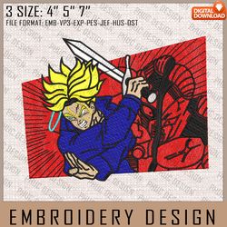 Trunks Embroidery Files, Embroidery, Dragon Ball, Anime Inspired Embroidery Design, Machine Embroide344