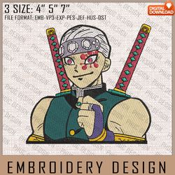 Uzui Embroidery Files, Demon Slayer, Anime Inspired Embroidery Design, Machine Embroidery Design 3353