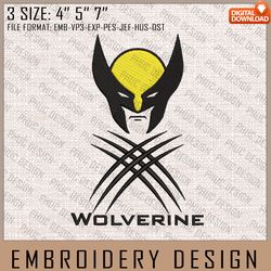 Wolverine Embroidery Files, Marvel Comics, Movie Inspired Embroidery Design, Machine Embroidery Desi358