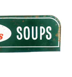 KNORR SWISS SOUPS metal sign advertising ad wall hanging tin enamel big plate Vintage Original 1960s retro not reproduct