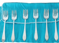 TIFFANY & CO FANEUIL 6 salad forks set in sterling silver 925 Long cm 17 inches 6 3/4"