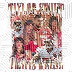 Taylor Travis Kelce Transparent Vintage 90s Style Bootleg Sublimation PNG Digital File Download