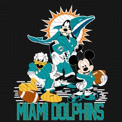 Mickey Donald Goofy Miami Dolphins png.svg