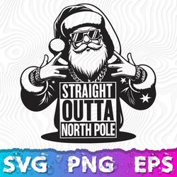 Santa Claus SVG, Santa PNG Transparent, Hip Hop Santa, Santa
