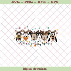 Vintage Disney Mickey And Friend Christmas Light PNG File, PNG - SVG Files, Z1394