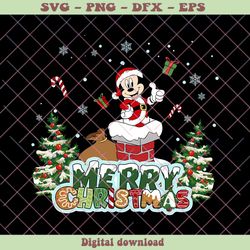 Disneyland Mickey Merry Christmas PNG Sublimation File, PNG - SVG Files, Z1449
