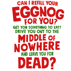 Can i refill your eggnog for you middle of nowhere dead Svg, Christmas Vacation Svg, Christmas Svg, Digital download