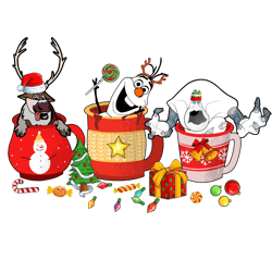 Frozen Christmas Coffee Latte Png, Disney Coffee Xmas Png, Christmas Coffee Png, Christmas Png, Instant download
